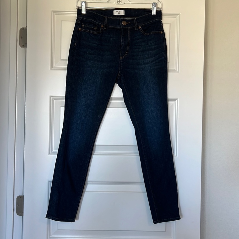 Loft dark denim skinny jeans
